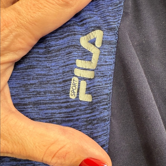 Fila Men's Blue and Black Athletic Shorts - Picture 3 of 4